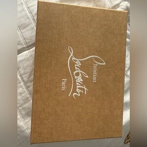 Christian Louboutin Red Ribbon and Tan Dust Bag